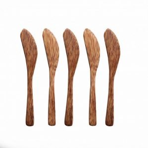 Bộ dao gỗ dừa phết bơ mứt làm bằng thủ công từ gỗ dừa tự nhiên Bến Tre.