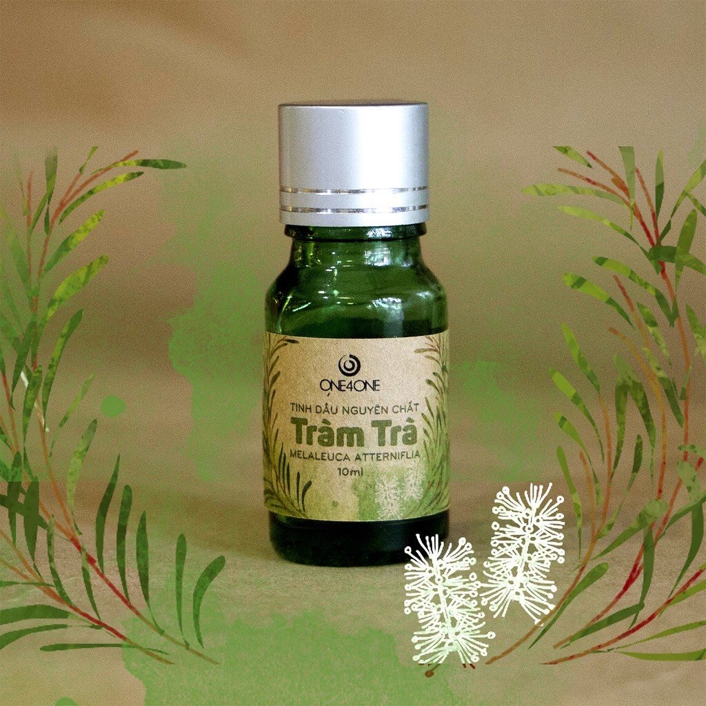 Lọ thủy tinh tinh dầu tràm trà nguyên chất 10ml One4One hỗ trợ kháng khuẩn và chăm sóc da.