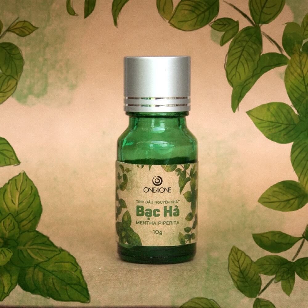 Lọ tinh dầu bạc hà thiên nhiên nguyên chất One4One 10g